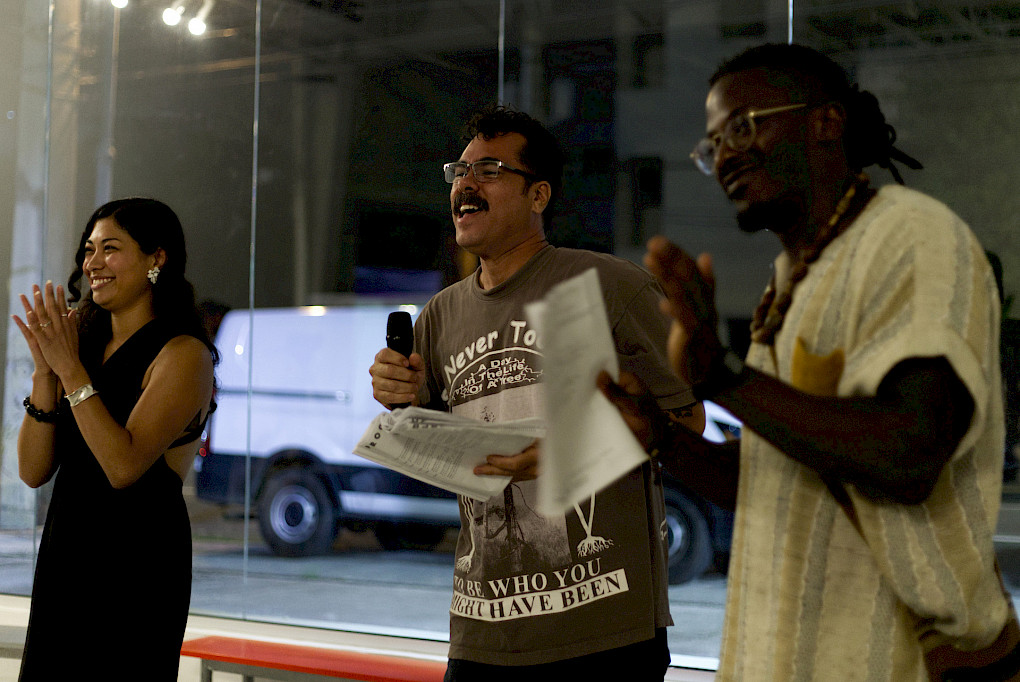 Kelly Krugman, Ramón Miranda Beltrán & Mokia Dinnyuy Manjoh | Photo: Thais Llorca Lezcano