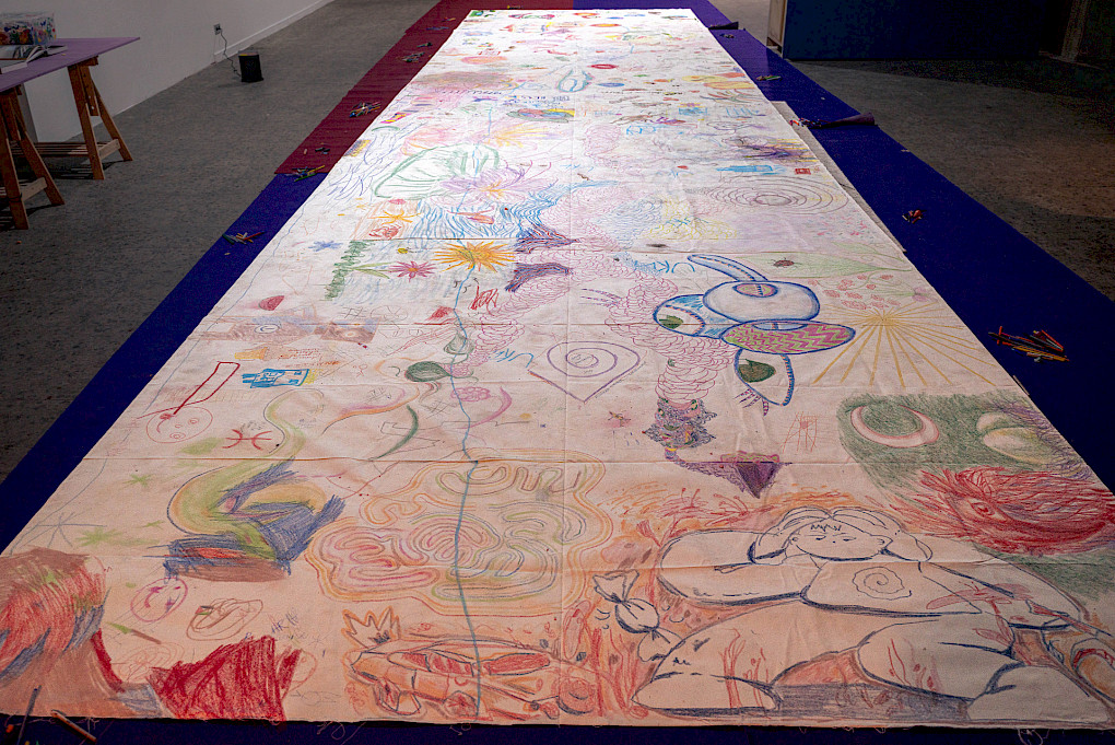 Social Mapping-Session bei SAVVY Contemporary, Berlin, Februar 2026. Oscar Murillo, 2026. Mit freundlicher Genehmigung des Künstlers. Photo Copyright: ©Matthew Hansen