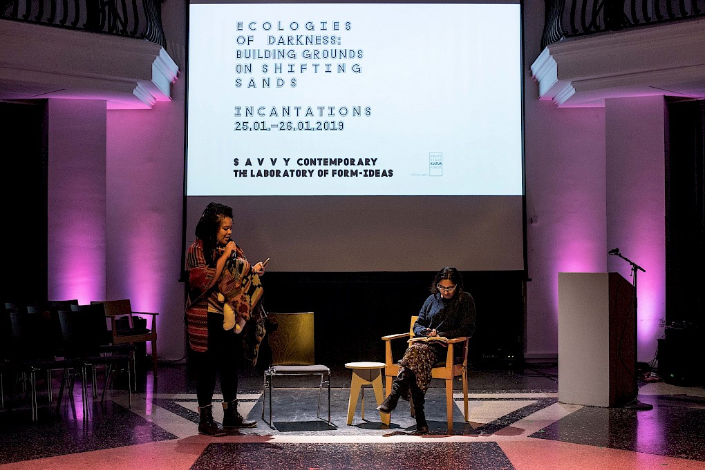 Incantations for Ecologies of Darkness: Reading and Conversation with Nathalie Mba Bikoro and Pallavi Paul | Photo: Raisa Galofre