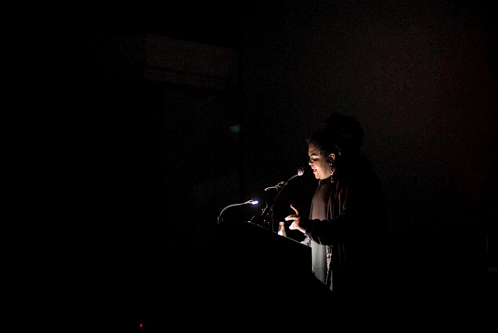 Incantations for Ecologies of Darkness: Performance by Jota Mombaça  | Photo: Raisa Galofre